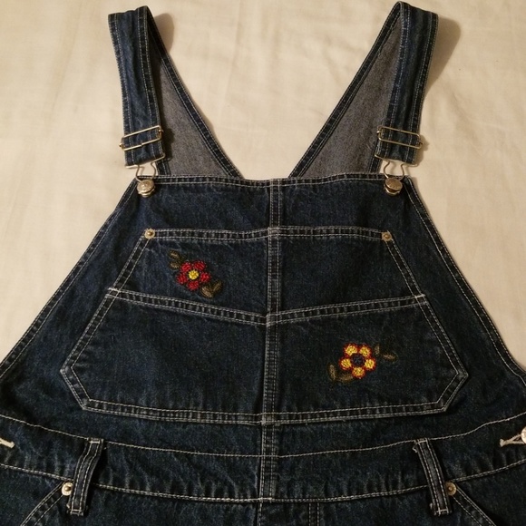 NWOT Women's Vintage Denim Overall Shorts - Picture 3 of 8